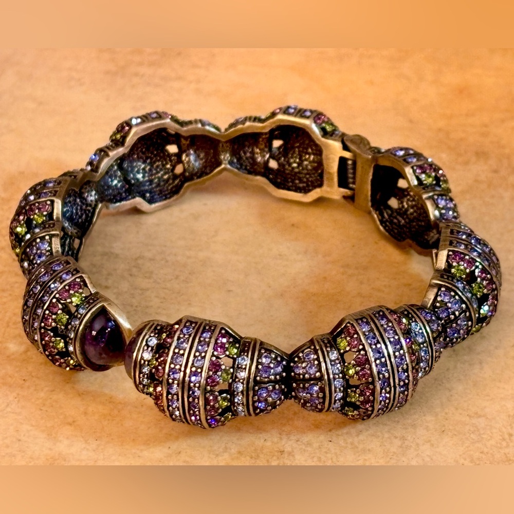Heidi Daus Vintage Multi Station Oval Bangle Bracelet